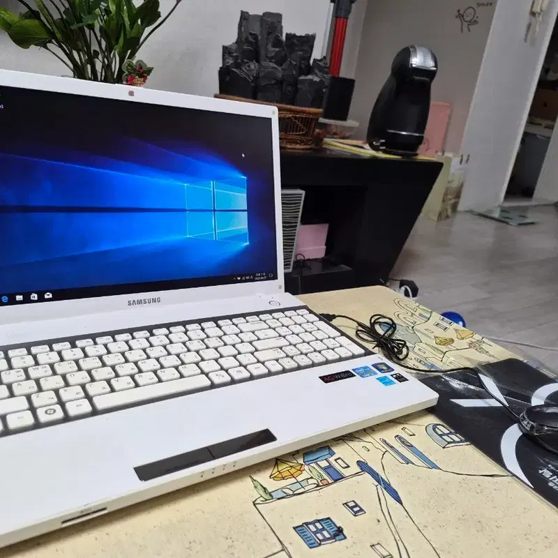 인강 문서 사무용 삼성 노트북 NT-R540 (화이트, 15.6인치)세트