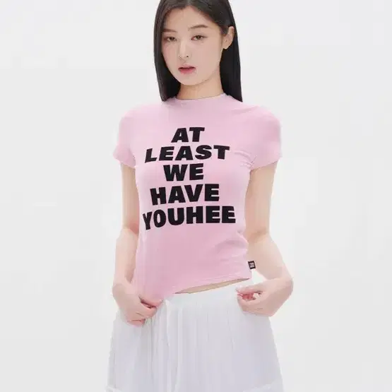 유희 LETTERING T-SHIRT PINK