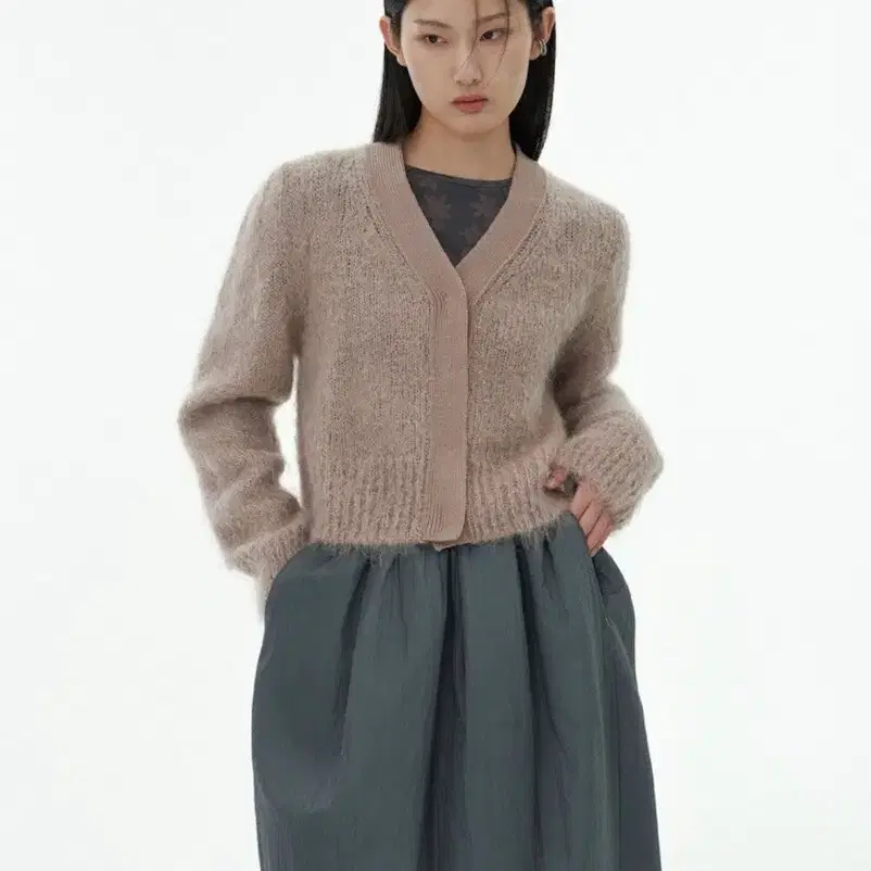 아모멘토 22FW 그랜마 가디건 더스트핑크(단종) 0 사이즈