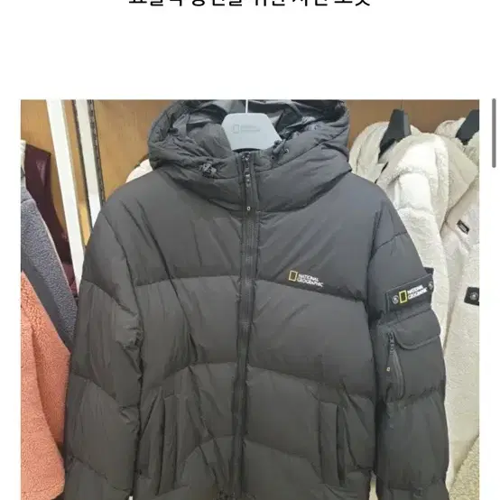 내셔널지오그래픽 패딩 블랙