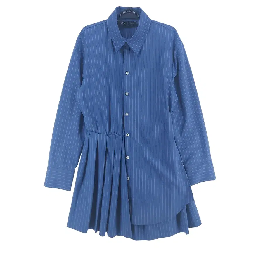 [여L]ZARA 블루 비대칭 셔츠 원피스[Y69-124]/레이디블루