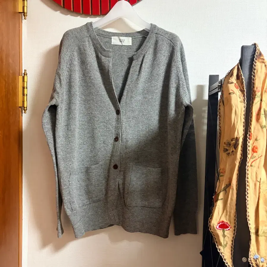 울 그레이 가디건