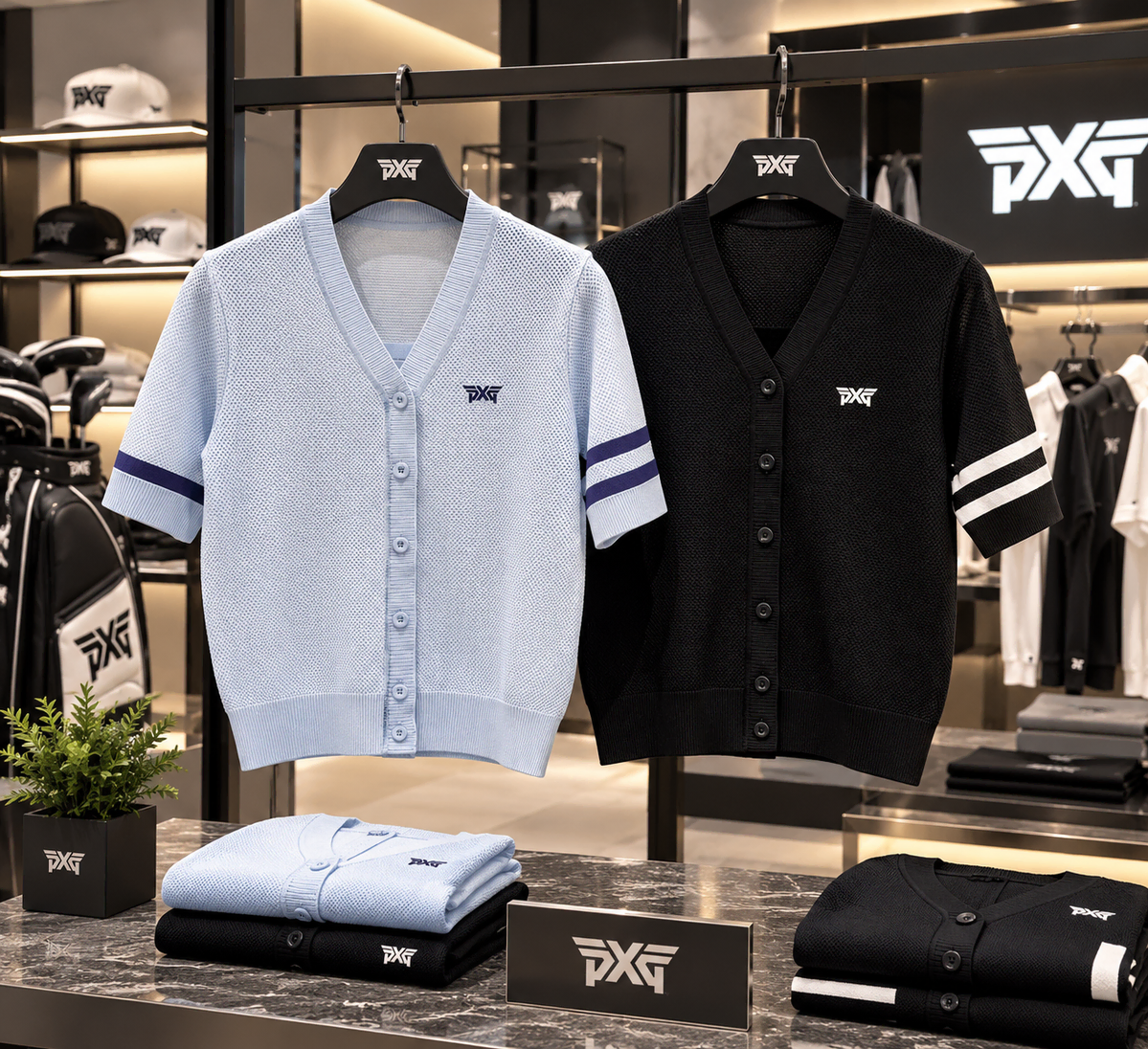 PXG 여성반팔 가디건