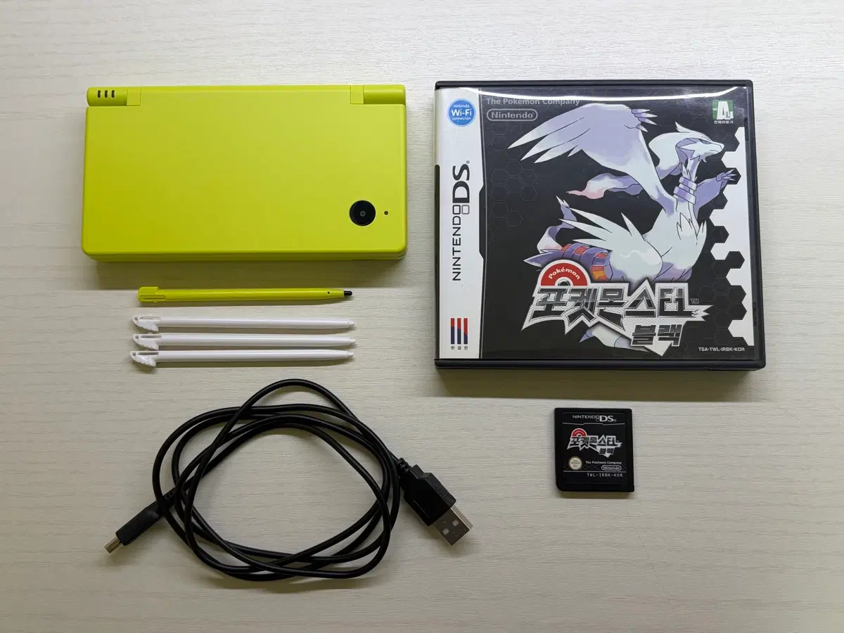 신품급 닌텐도 dsi 라임 게임보이 dslite x + 포켓몬스터 블랙 칩