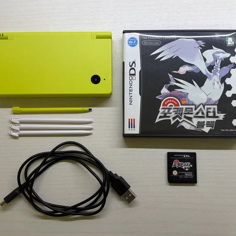 신품급 닌텐도 dsi 라임 게임보이 dslite x + 포켓몬스터 블랙 칩