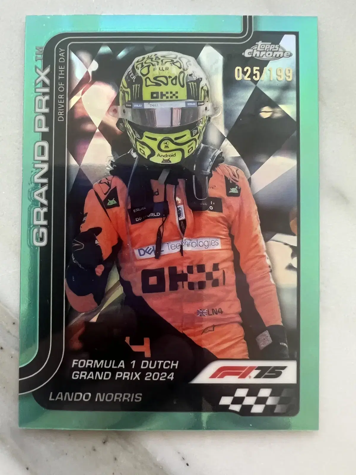 2025 Topps Chrome F1 랜도 노리스 Aqua (25/199) #136 BWS