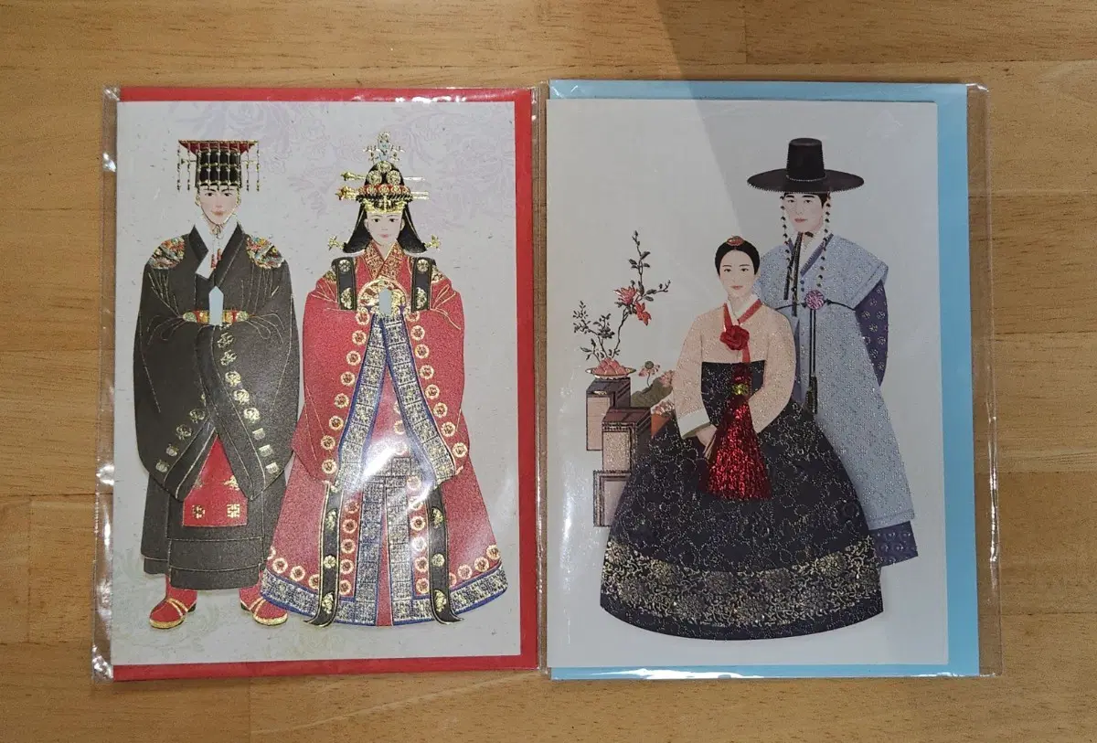 [일괄] 고전 한국풍 전통 핸드메이드 카드