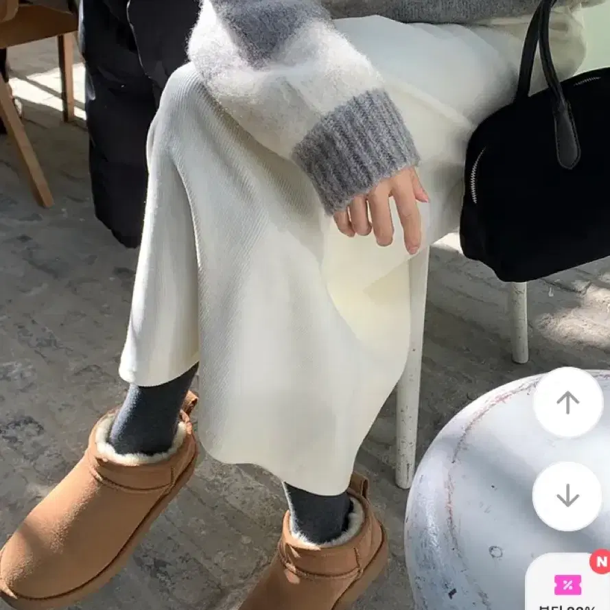 단종새상품)파인땡큐 그랑벨로아 벨벳 롱스커트/코듀로이/밴딩/뒷트임