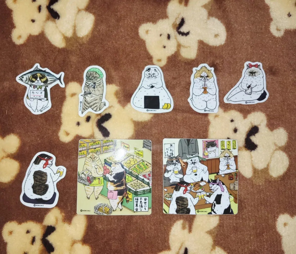 고전) 요니모 후시기나 네코세카이 고양이 씰 스티커