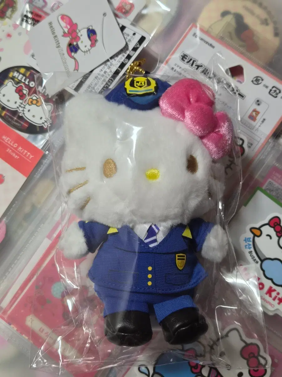 산리오 헬로키티 한정판 신칸센 인형 키링