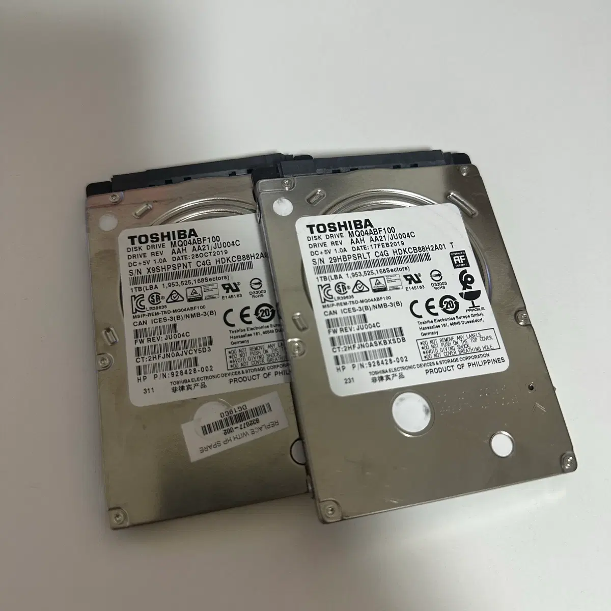슬림형 도시바 1TB HDD 2.5인치 sata
