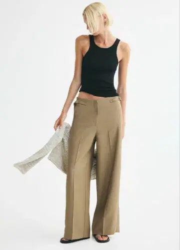 H&M 와이드 테일러드 팬츠 34