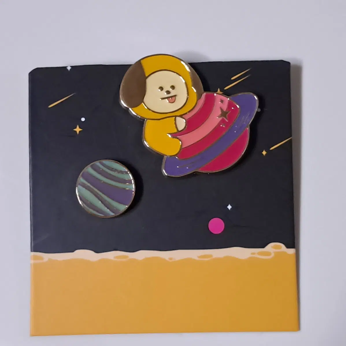 BT21 치미 스페이스 메탈 배지 [러블리] [라인프렌즈] [귀여운 캐릭터]
