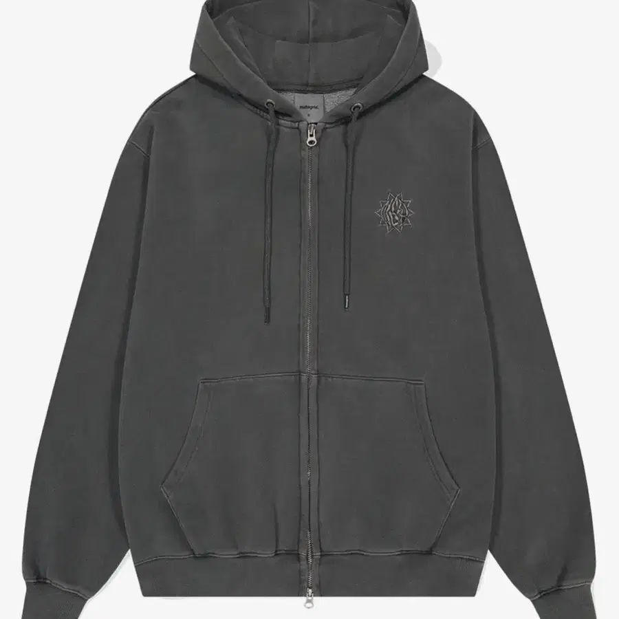 마하그리드 SUN LOGO PIGMENT ZIP UP HOODIE CHARCOAL(MG2DFMM430A)