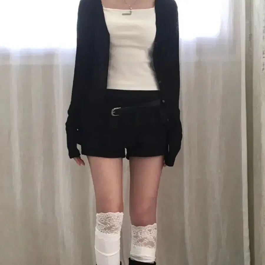 (새상품) 썸모어블랙 루즈핏 쿨 가디건