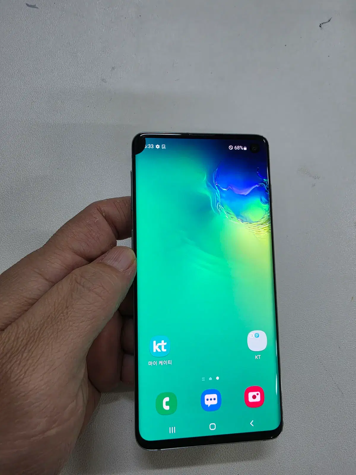 갤럭시 S10그린 LTE 무잔상 정상공기기 중고폰