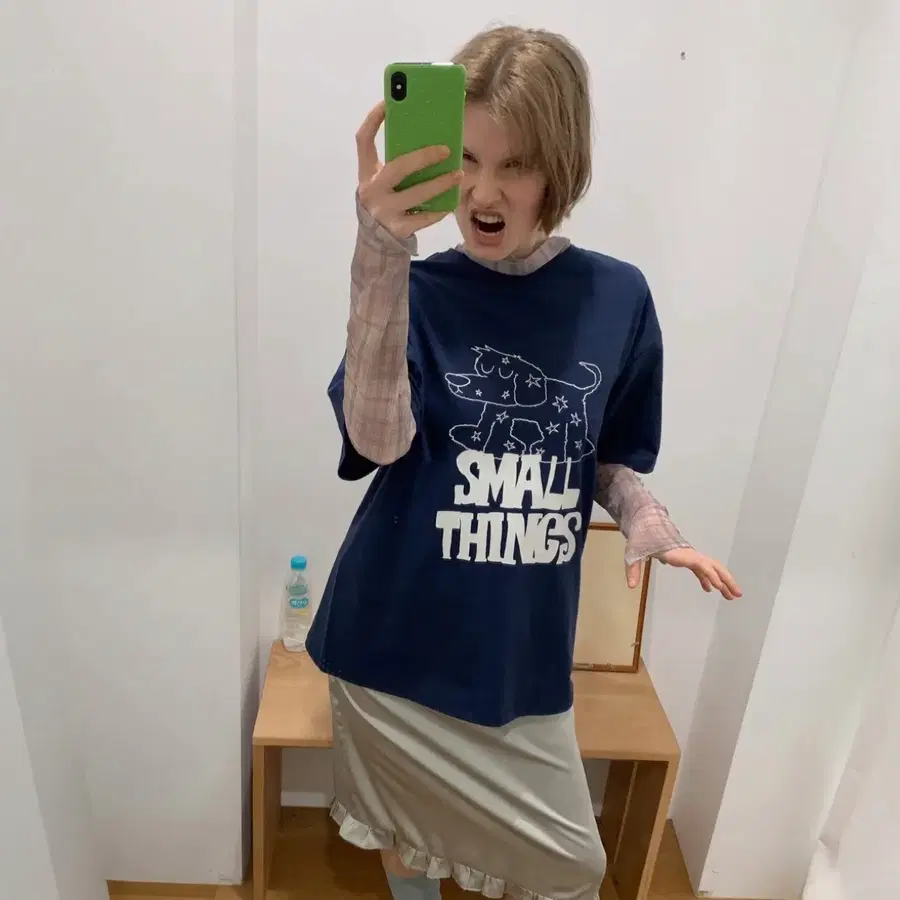 마조네 small things graphic t-shirt_NAVY