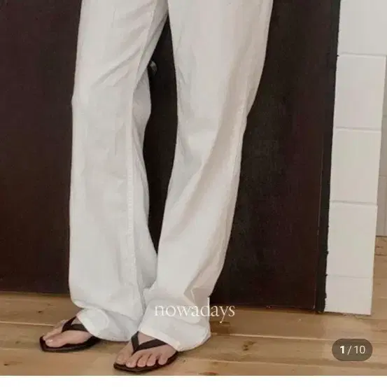 miel 미엘 바이오워싱 화이트 데님 팬츠 스몰