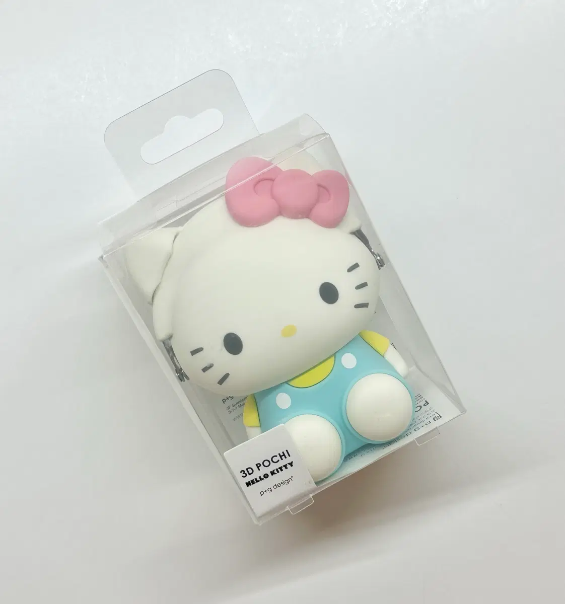 새상품) 산리오 헬로키티 코인 지갑 3D POCHI 실리콘 파우치 스탠딩 가마구치 동전 보관함