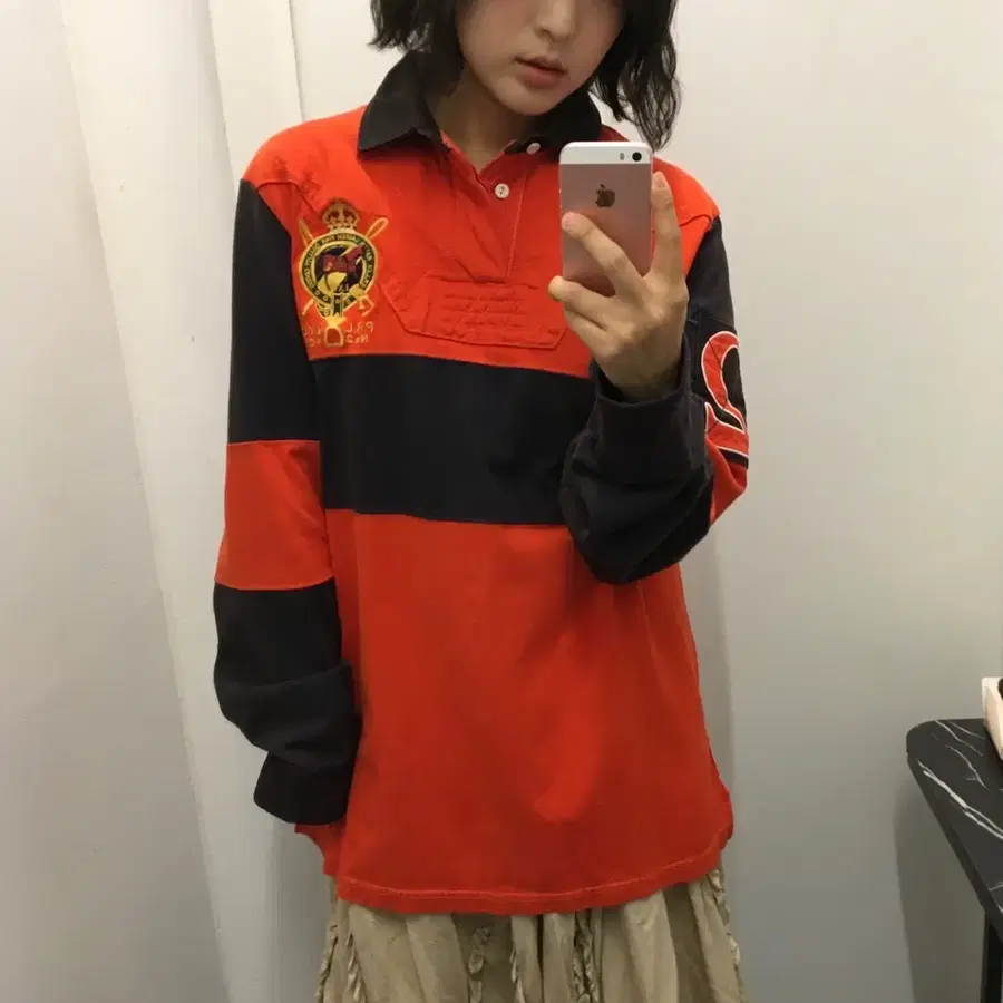 폴로 랄프로렌 와펜 오렌지 럭비 P9