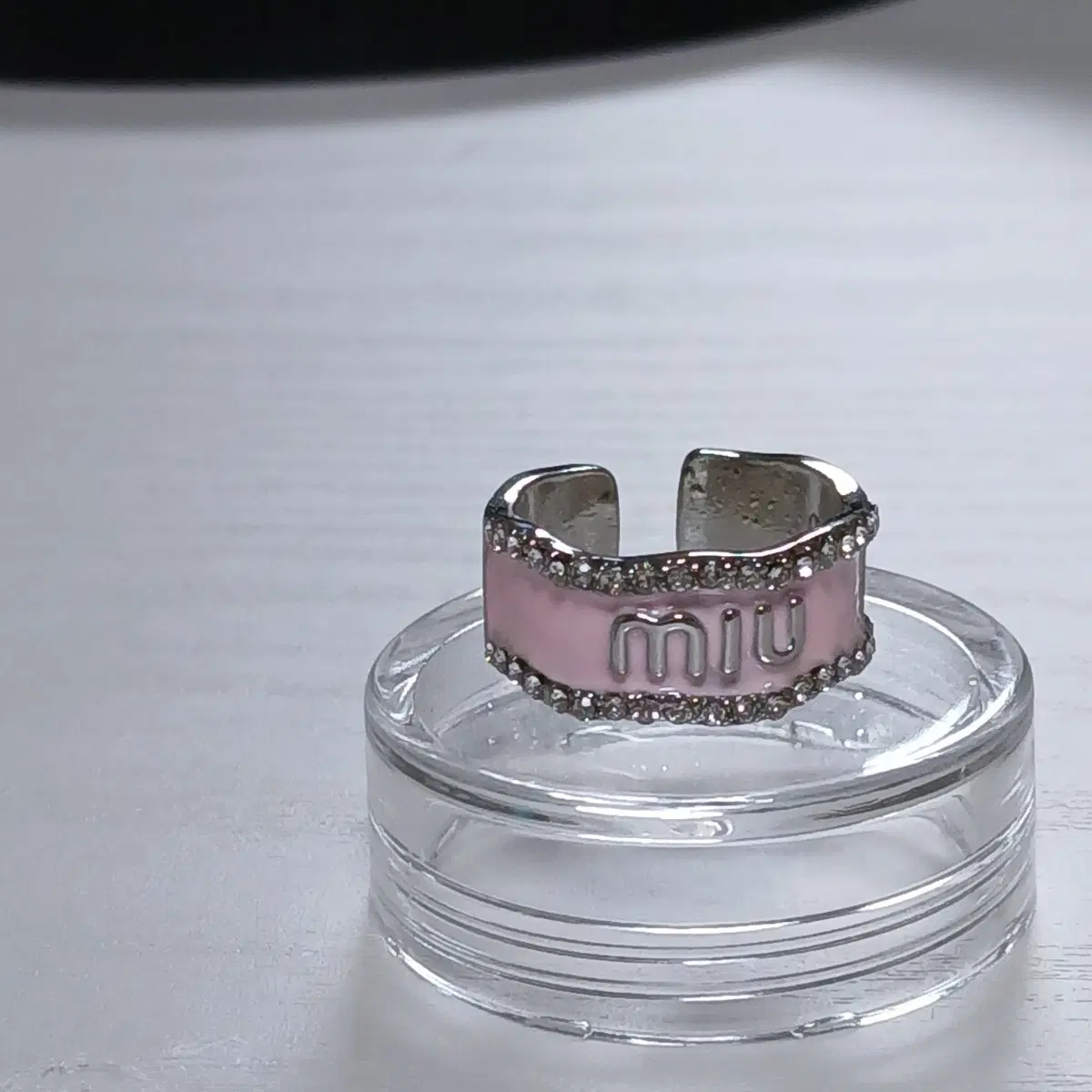 패션 로고 링 핑크