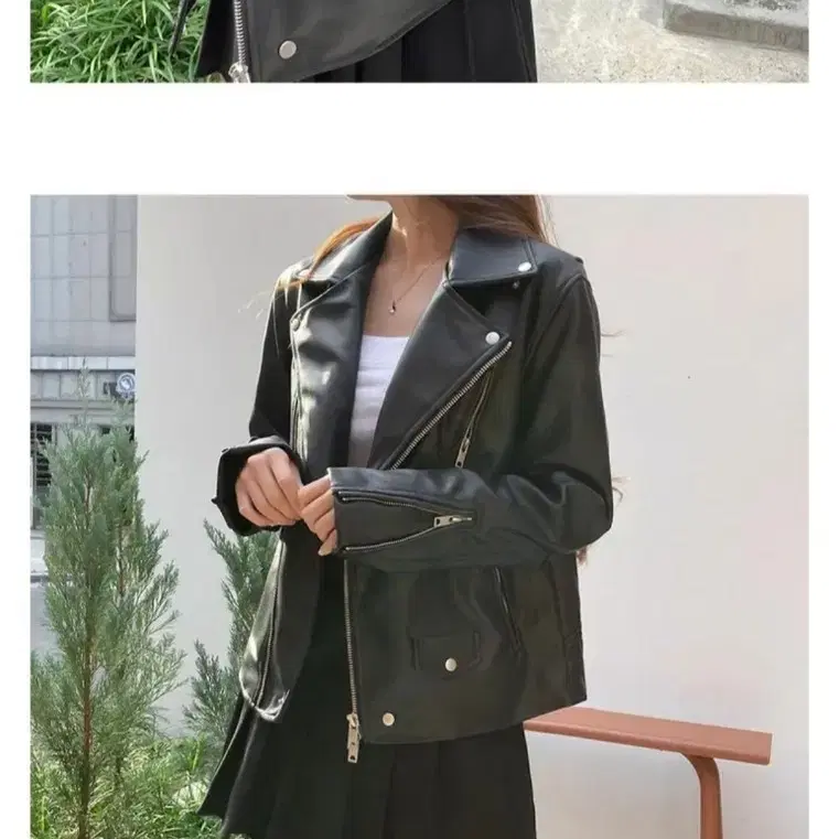 레더 라이더 자켓 블랙