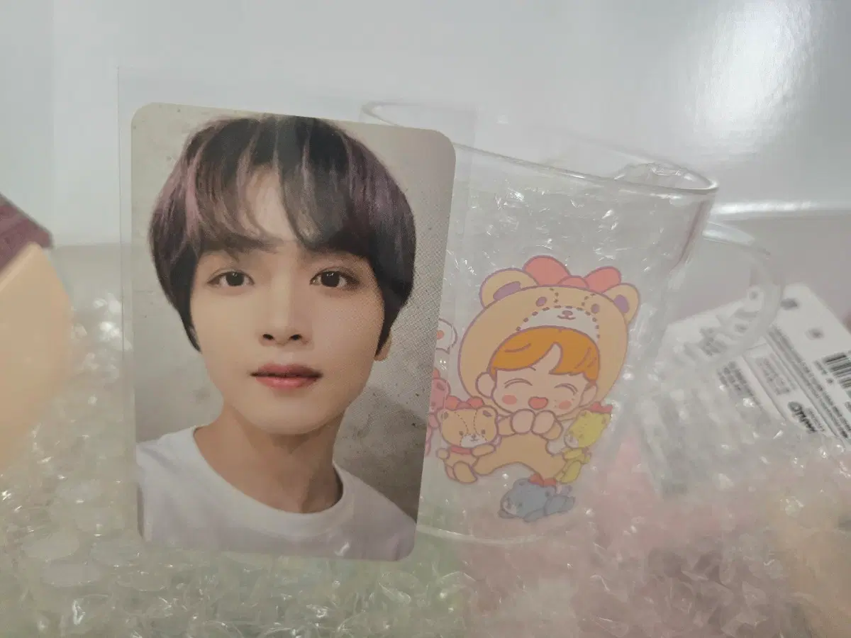 엔시티 해찬 산리오 유리컵 + 포카