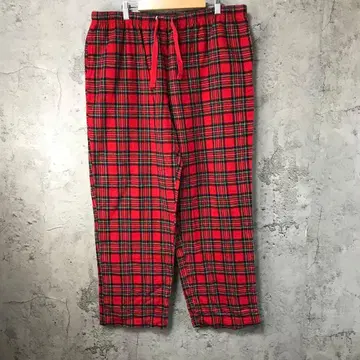 B3188 구제 의류 파자마 팬츠 빨간색 블랙 파랑 그린 노랑 화이트 90s Y2K