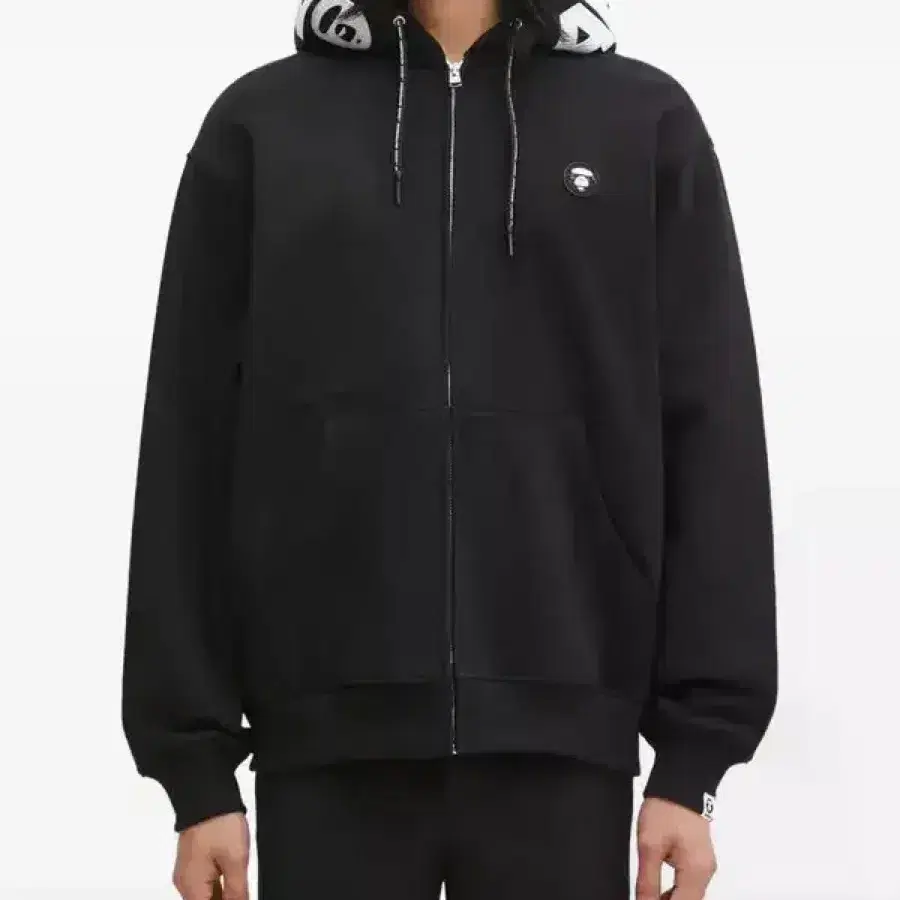 AAPE 에이프 Logo-Patch zip hoodie 후드 집업 블랙 XXL