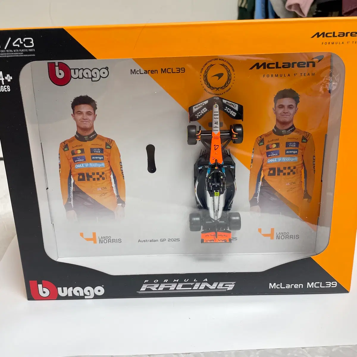 1/43 부라고 맥라렌 F1 2025 랜도 노리스