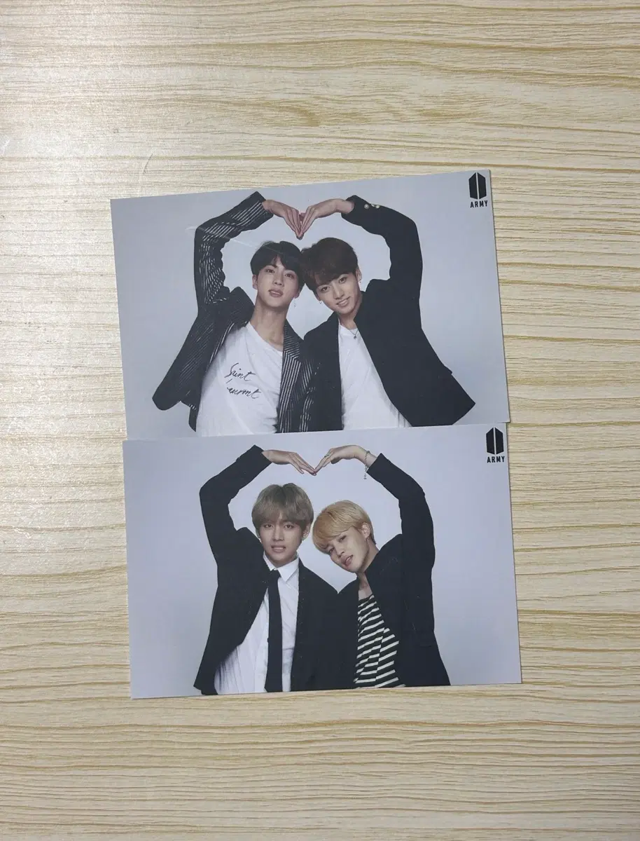 방탄 윙파 ? 아미부스 유닛포카 세트 양도 (진, 정국 / 뷔, 지민)