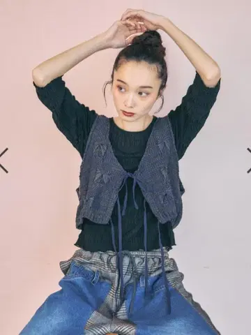 니코앤드 테이프얀 리본 뷔스티에