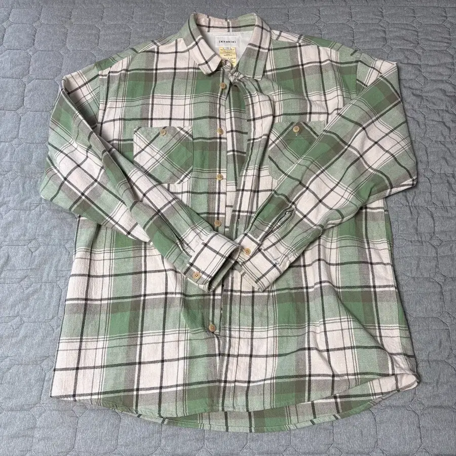 카키스 Trucker plaid shirt