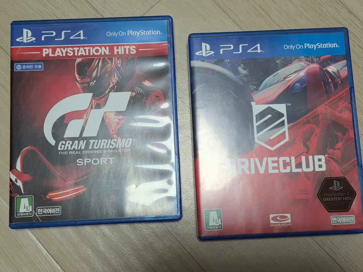 ps4 플스4 그란투리스모+드라이브클럽 (중고/정발/한글)