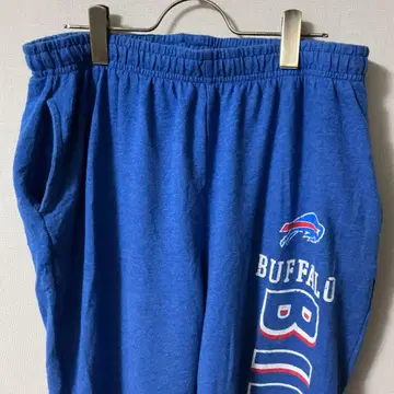 NFL Buffalo Bills 스웨트 팬츠 L 상당 빅 로고 블루 구제 의류