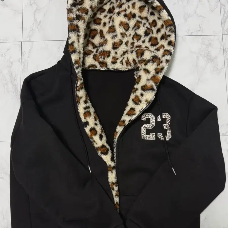 후드집업 호피후드집업 빈티지