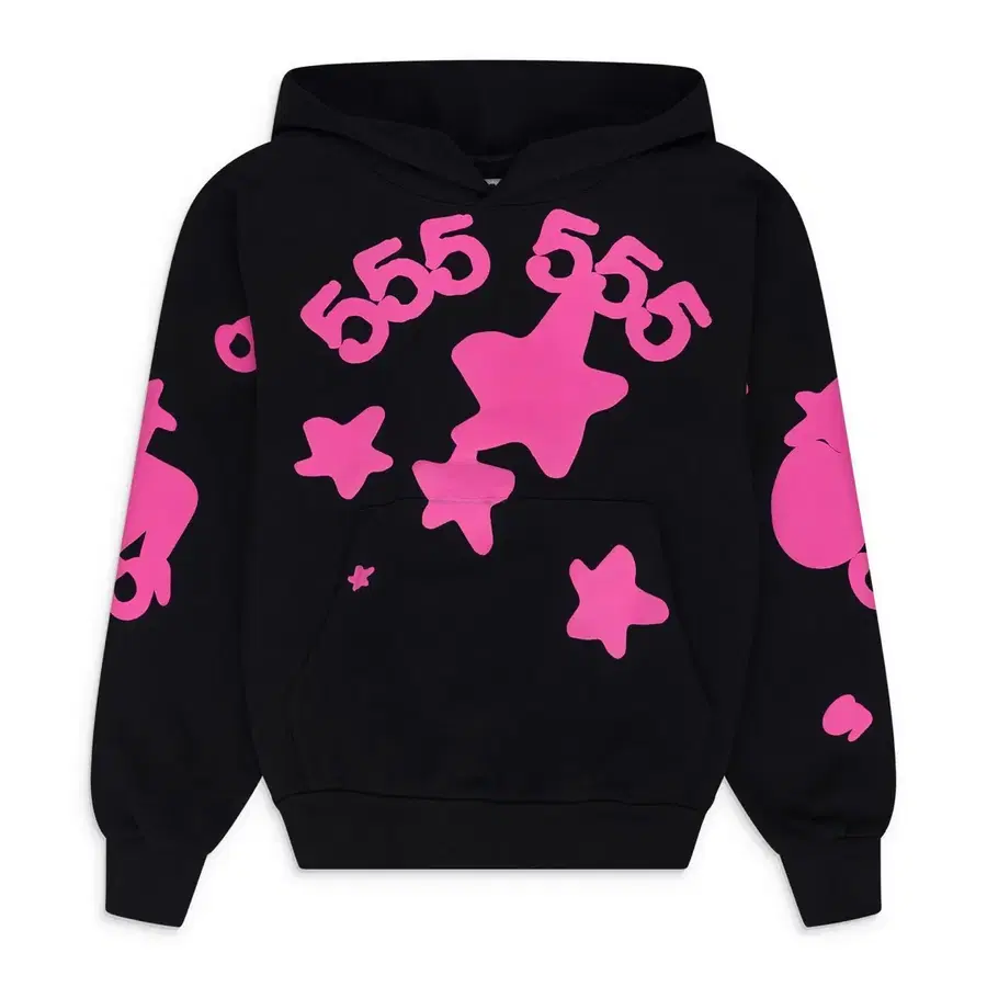 [새상품] 스파이더 (SP5DER) 남성 벨루가 엔젤 넘버 후드 블랙 핑크 XS / S / M / L / XL / XXL