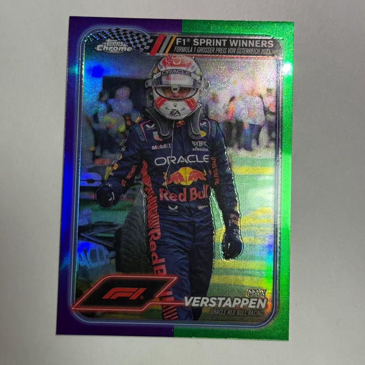 F1 막스 베르스타펜 탑스크롬 F1 카드