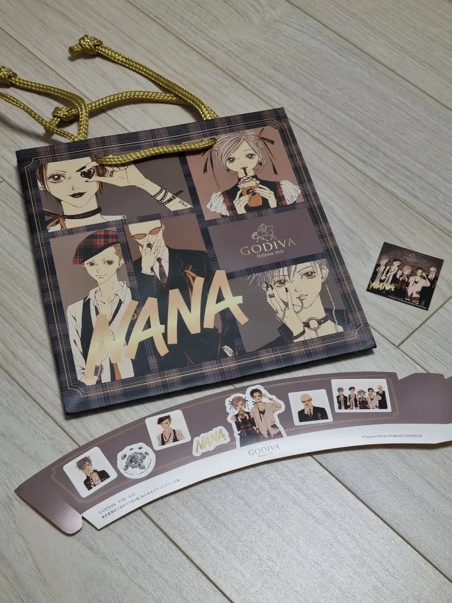 고디바 나나 쇼핑백 스티커 NANA