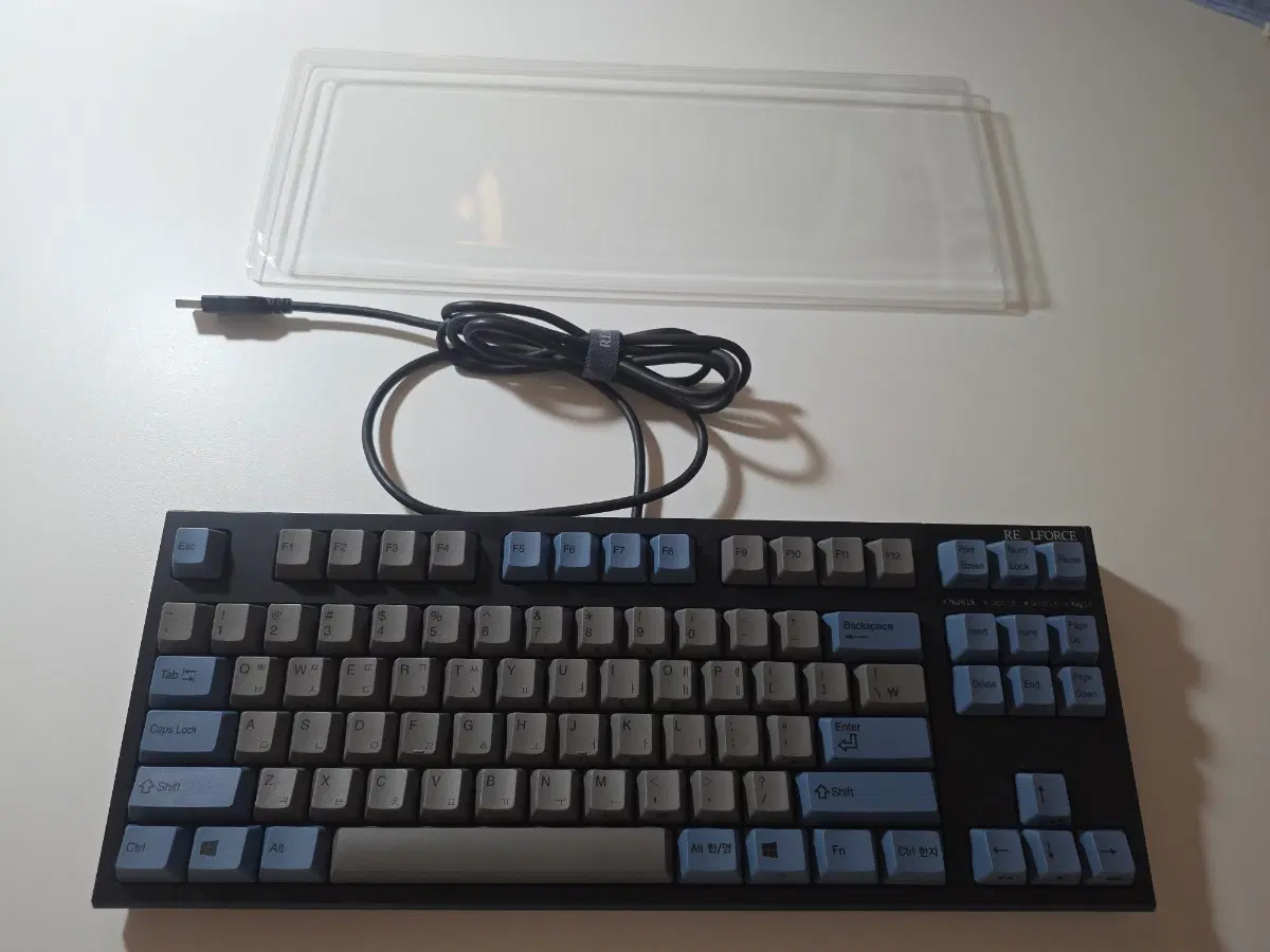 리얼포스R2 TKL 저소음 토프레 무접점 45g 풀윤활 블루그레이 키보드 싸게 드려요