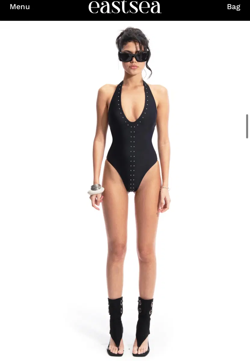 이스트씨 Black stud swimsuit