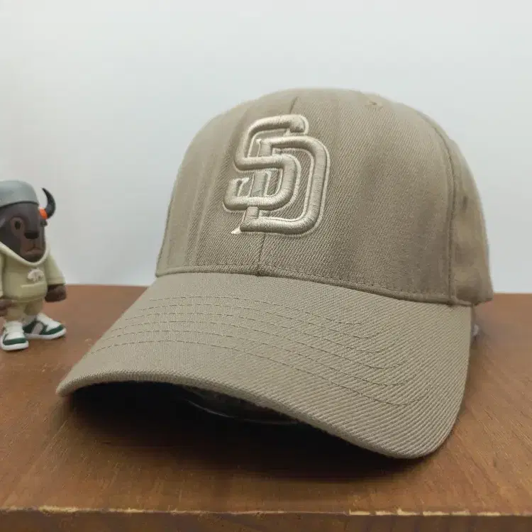 MLB 샌디에이고 파드리스 오리지널 SD 로고 빅사이즈 볼캡 야구모자 베이지
