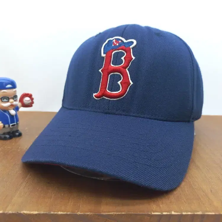 MLB 보스턴레드삭스 빅B 양말 모자 자수 클래식 볼캡 야구모자 네이비