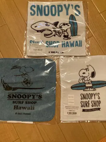SNOOPY'S SURF SHOP 핸드 타월 3개 세트