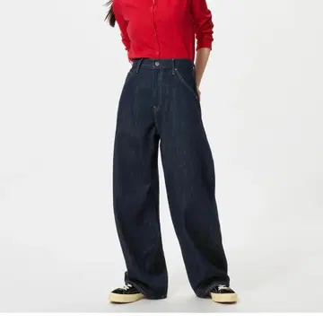 UNIQLO 배기 배럴 레그 데님 (기장 짧음) 25