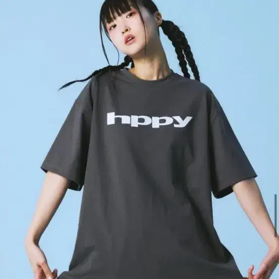 그레이 박시 티셔츠