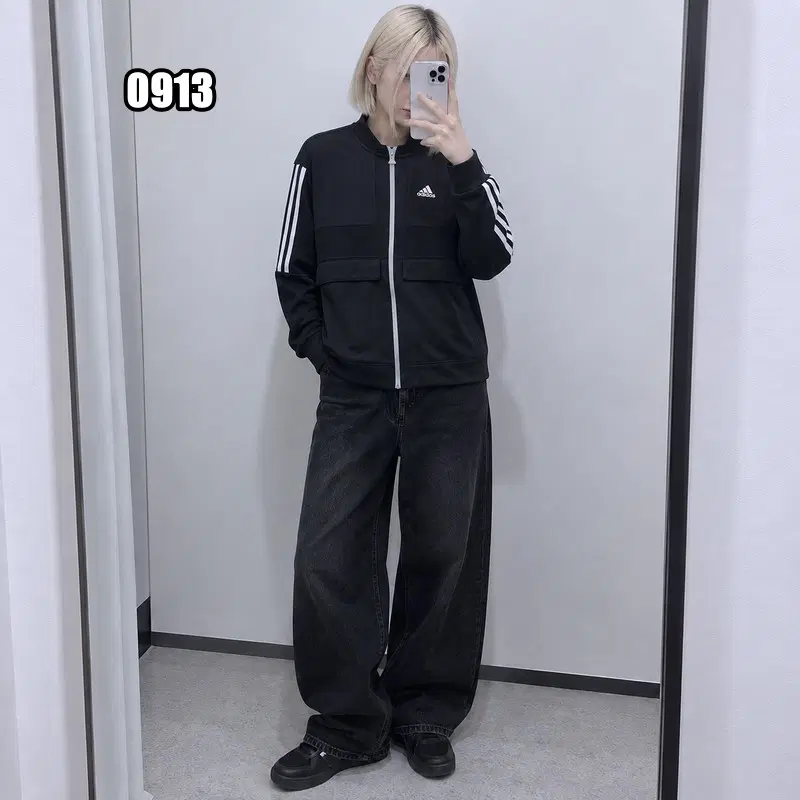 S 아디다스 트리콧 트랙탑 블랙