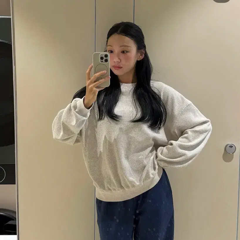 셀리앤리옹 와플맨투맨(오트밀)