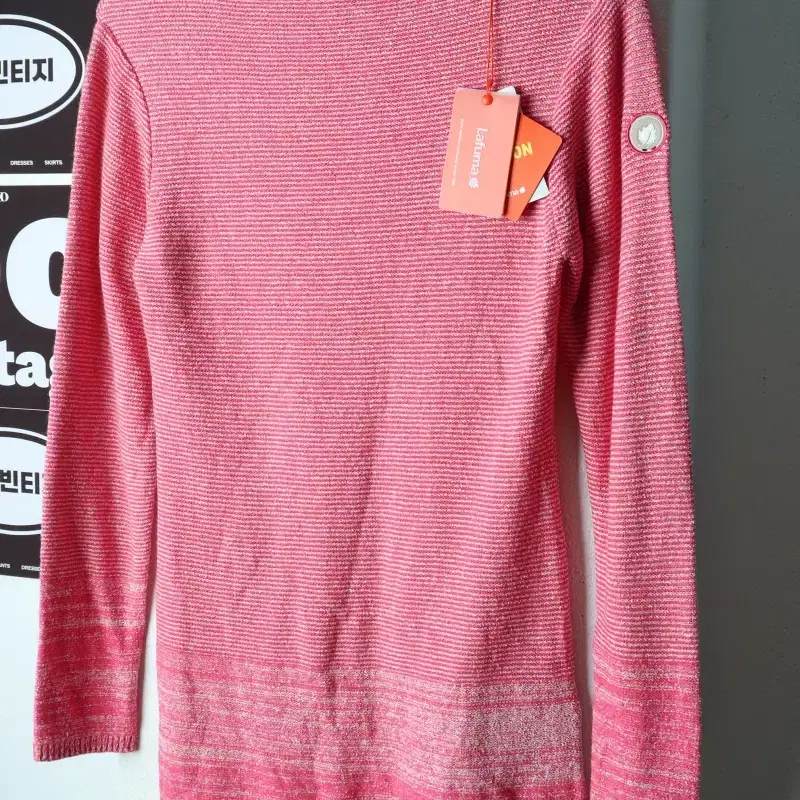 W(L-XL) 라퓨마 니트 새상품 목폴라 핑크 울-H40078