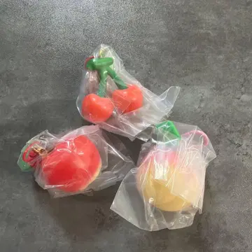 후르츠 키링 컬렉션 동물의 숲 체리 복숭아 사과